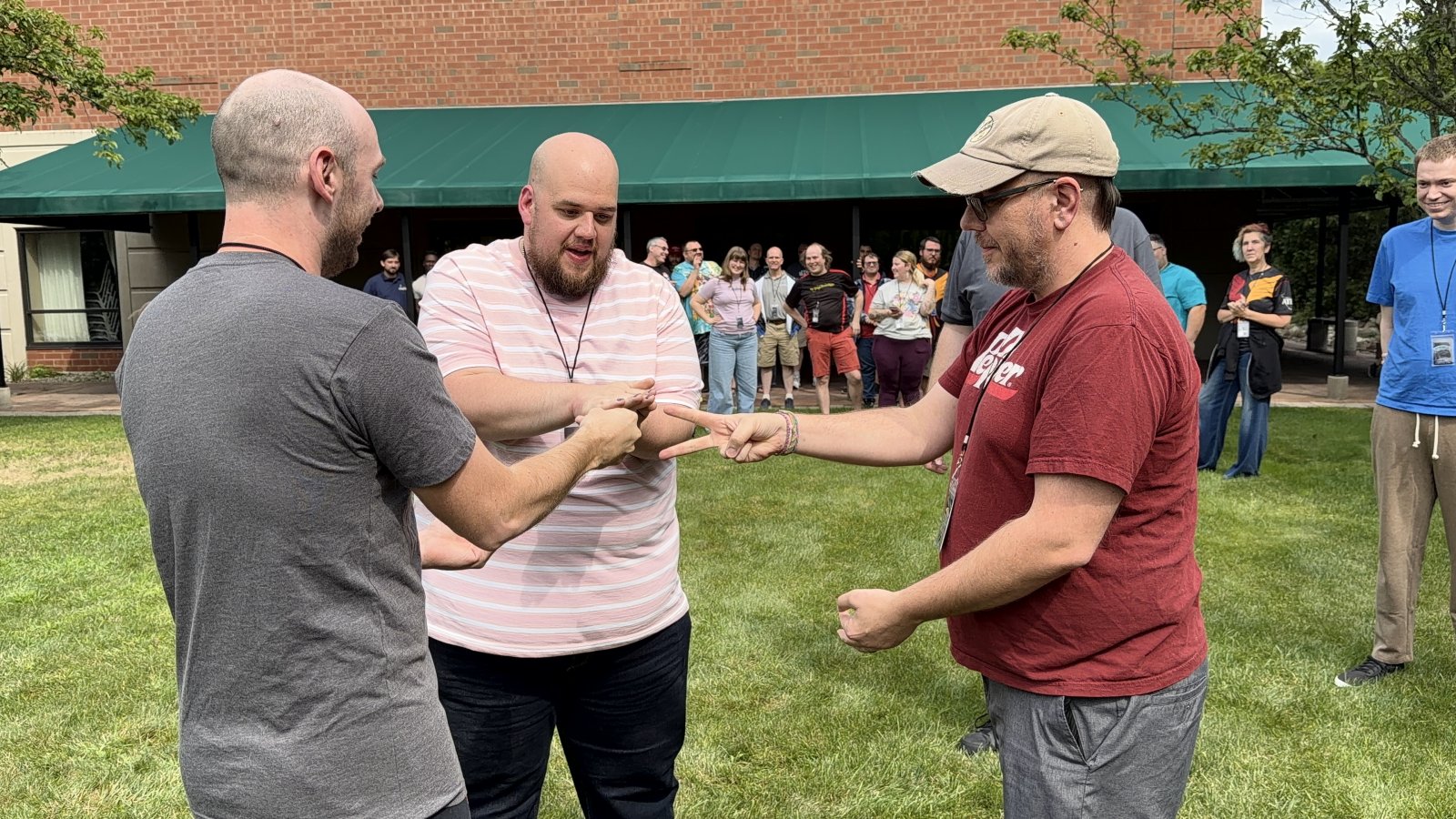 Outdoor Rock Paper Scissors game