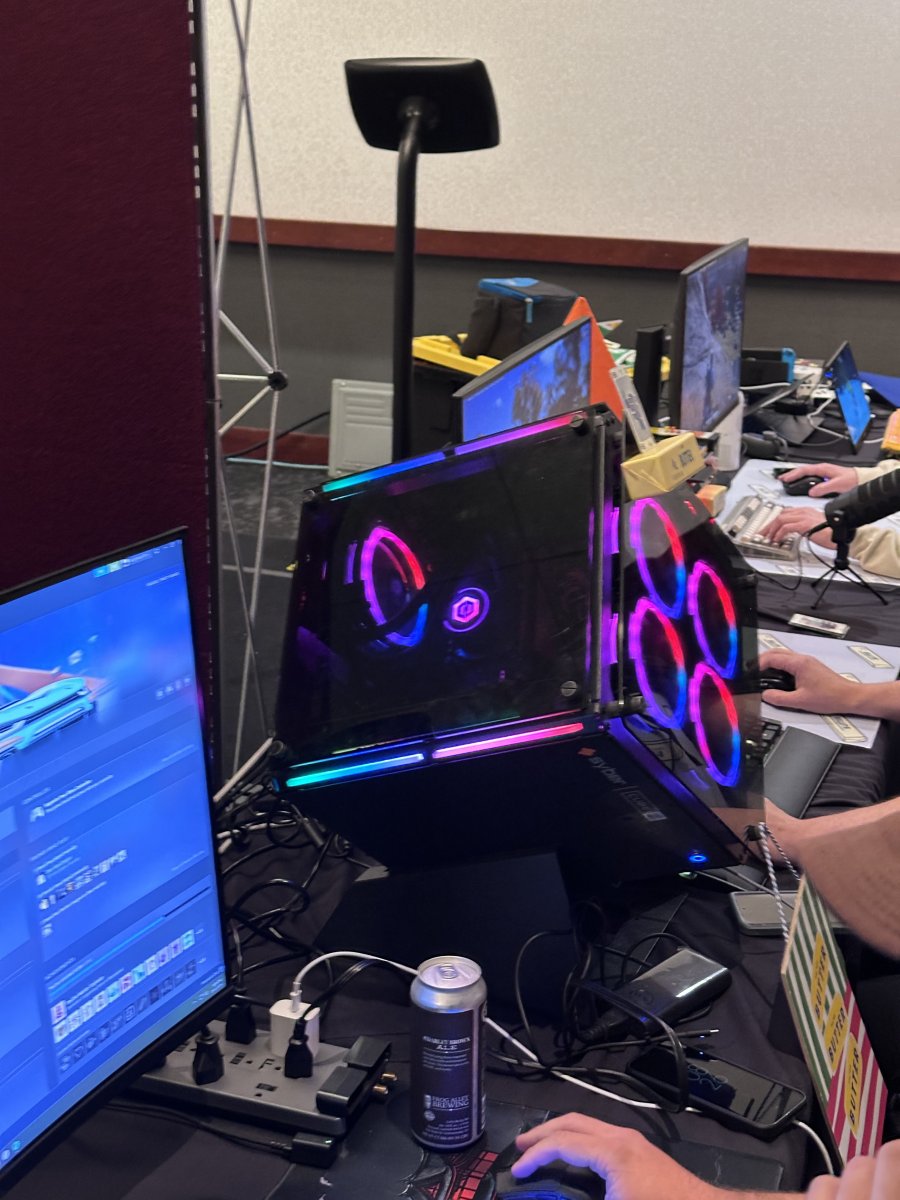Gaming Setup with RGB Lighting