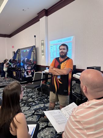 Game session discussion with projected game rules