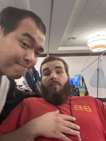 Two attendees posing for a selfie