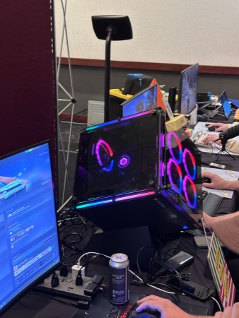 Gaming Setup with RGB Lighting