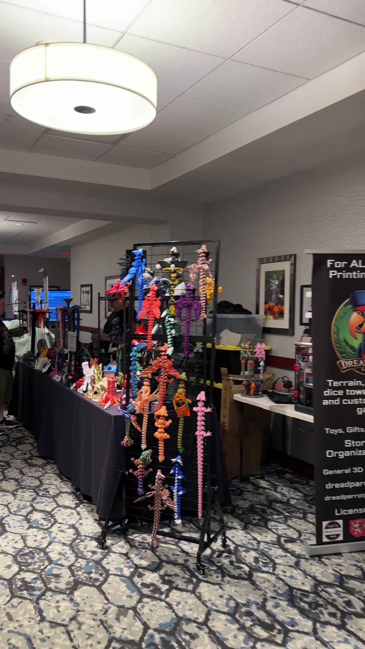 Vendor Booth Displaying 3D Printed Items