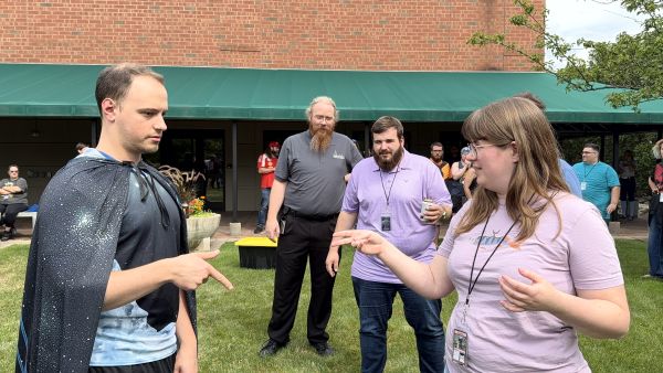 Outdoor Rock Paper Scissors game