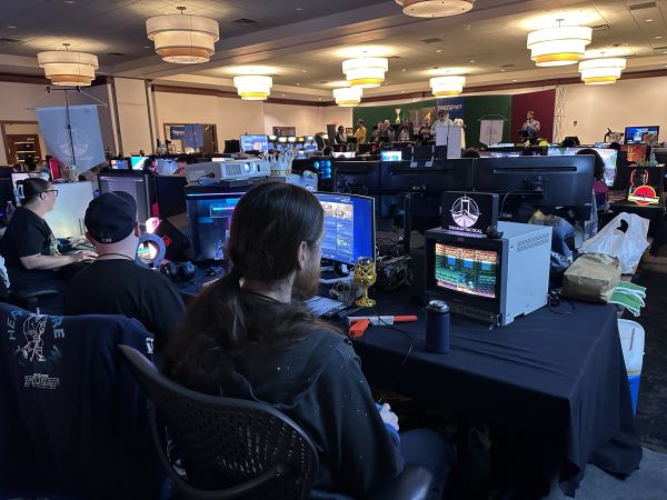 Attendees at Gaming Stations