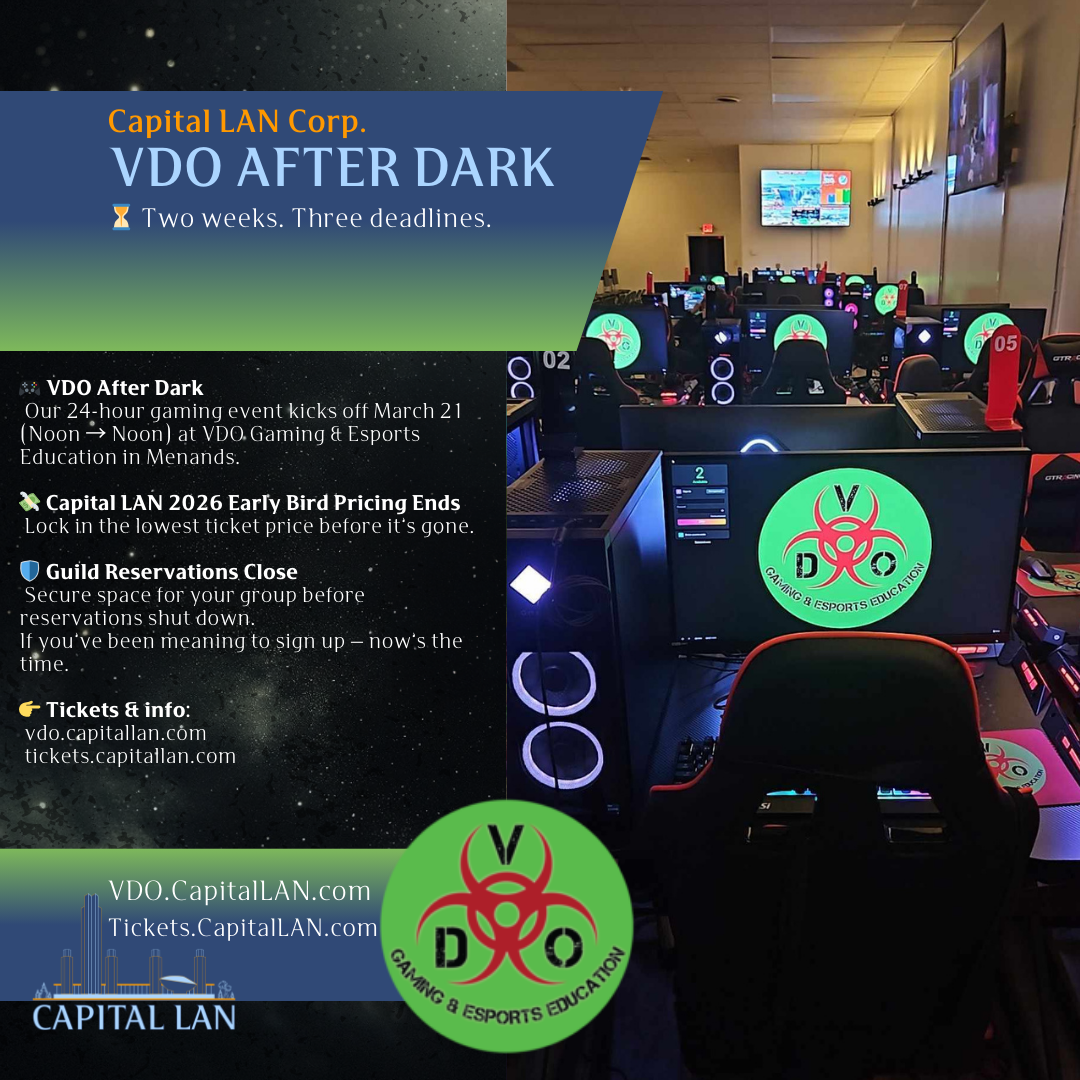 ⏳ Two Weeks Left: VDO After Dark, Early Bird Pricing & Guild Reservations